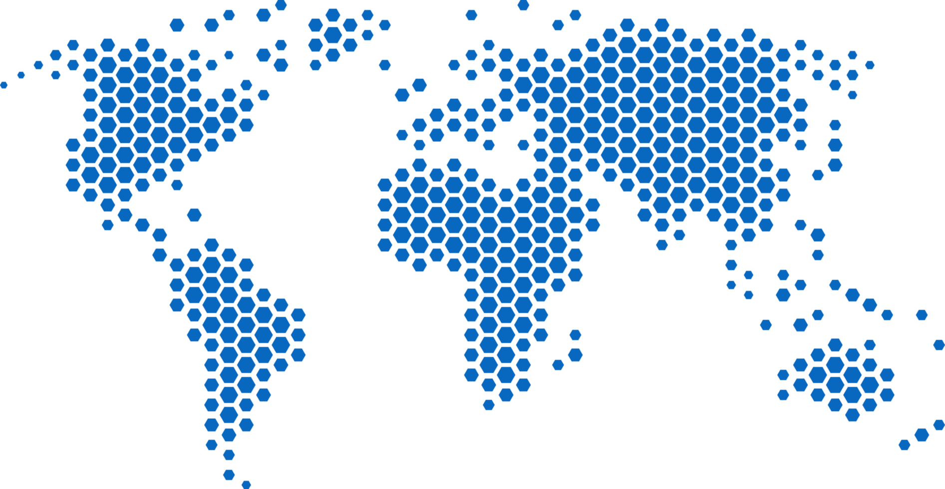 Hexagon shape world map png