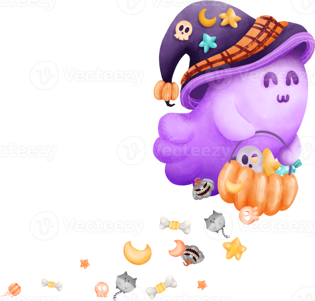 halloween watercolor elements png