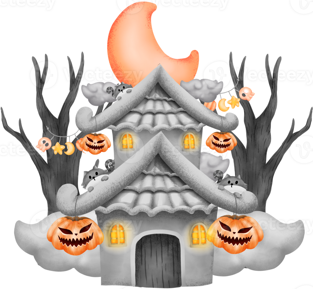 halloween watercolor elements png