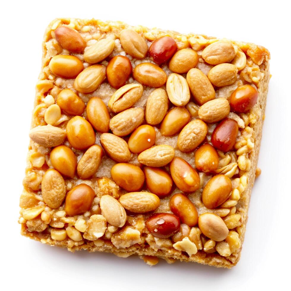 a top view Kozinski, peanut on white background photo