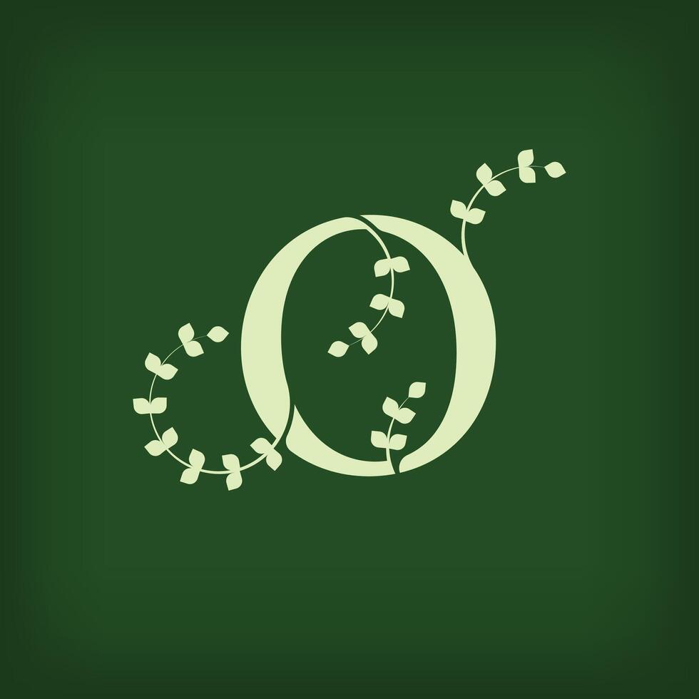 Premium leaf typography, Letter O Initials Logo. Symbol icon design. Unique leaf combination. Flat Design. vector