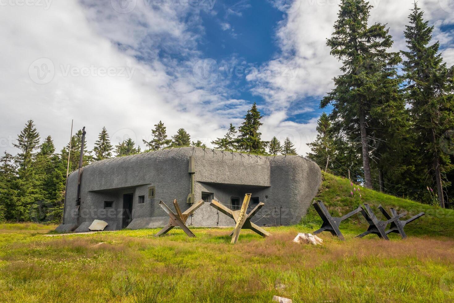 military bunker R-S 87 Prusek at Orlicke hory, Czech republic, Czechoslovak border fortifications from before WW II photo
