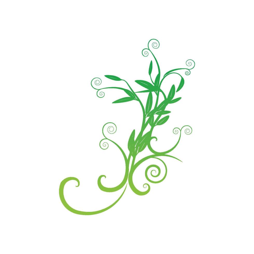 unique design of leaf stalk 1 vector