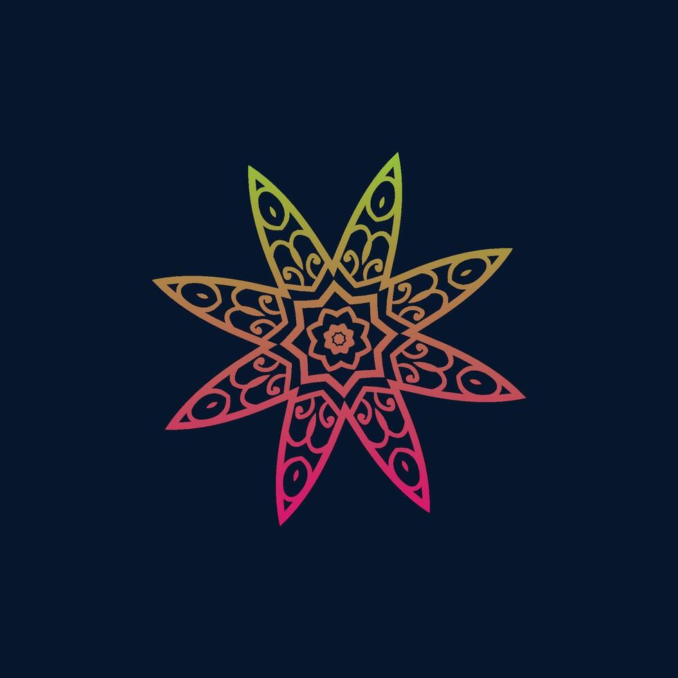 design pattern star shape with gradient color vector