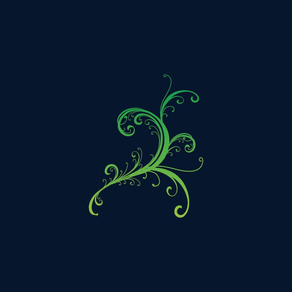 unique design of leaf stalk vector