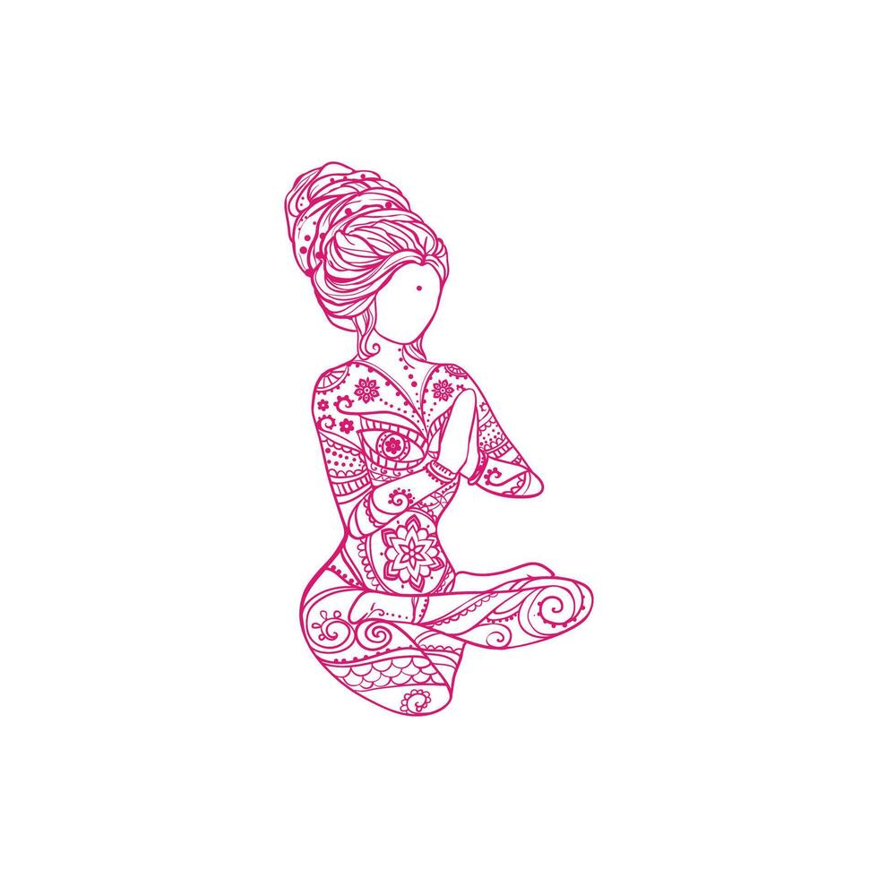 purple female shape pattern design vector
