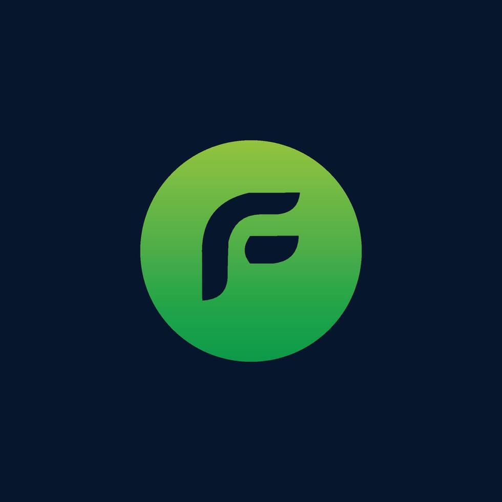 F letter logo with simple design vector