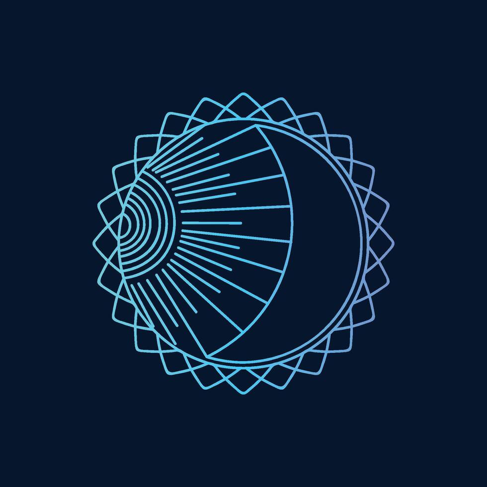 sun and earth pattern vector