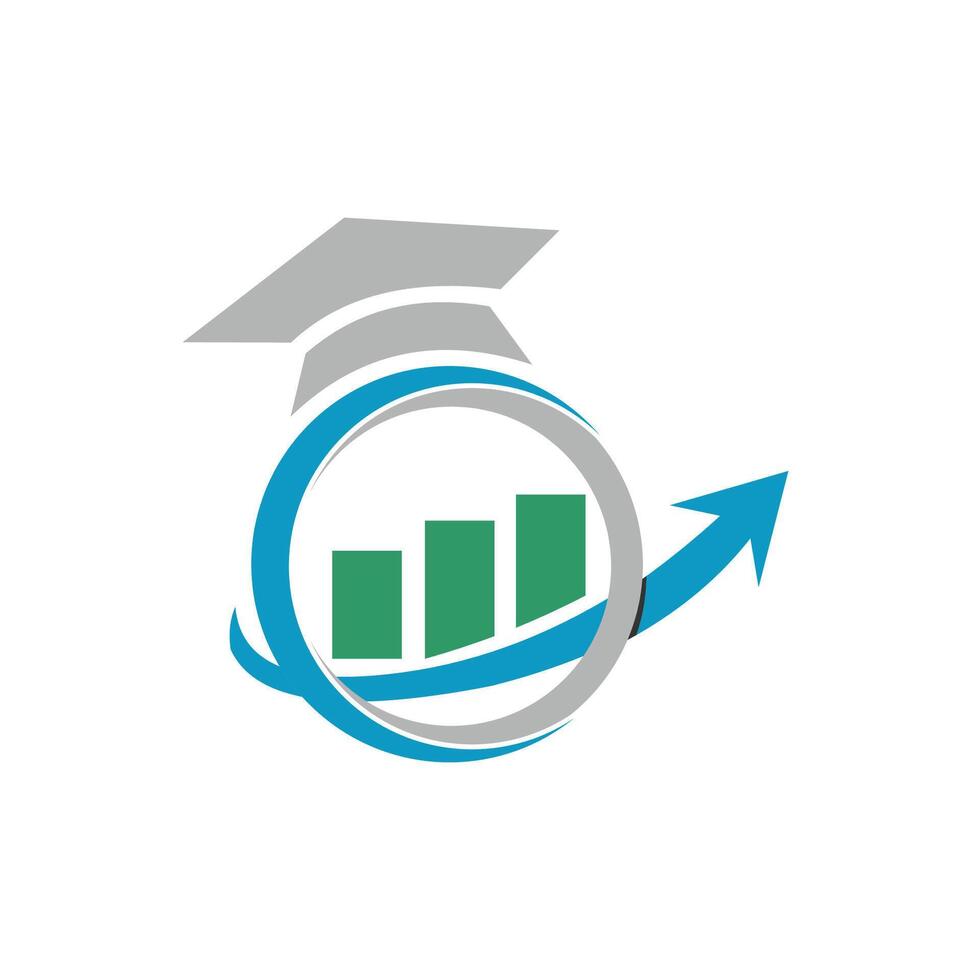 graduation logo and finance are directly proportional vector