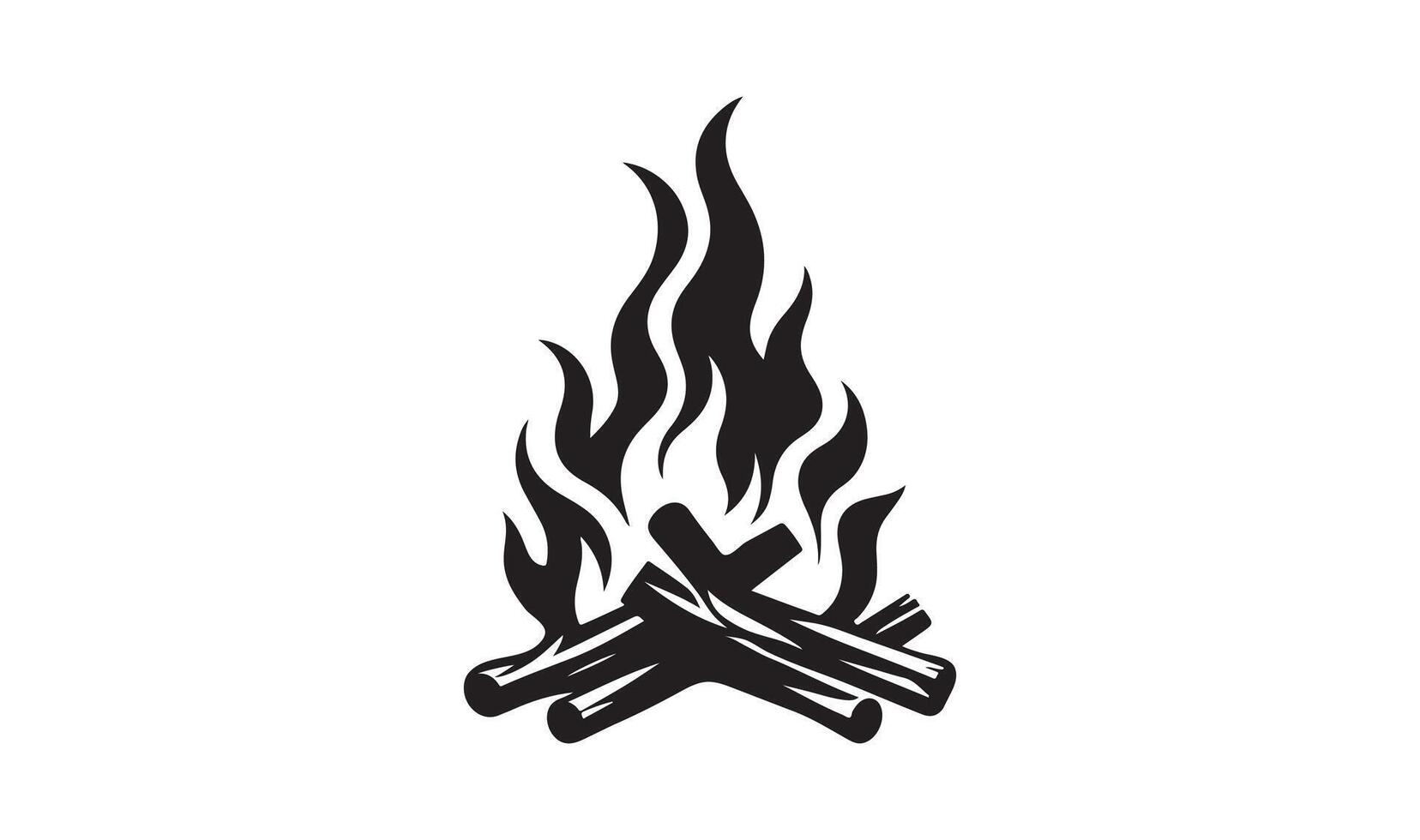 Fire silhouette illustration. vector
