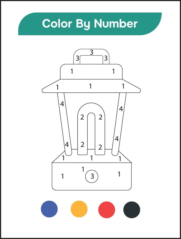 Coloring Page Number vector