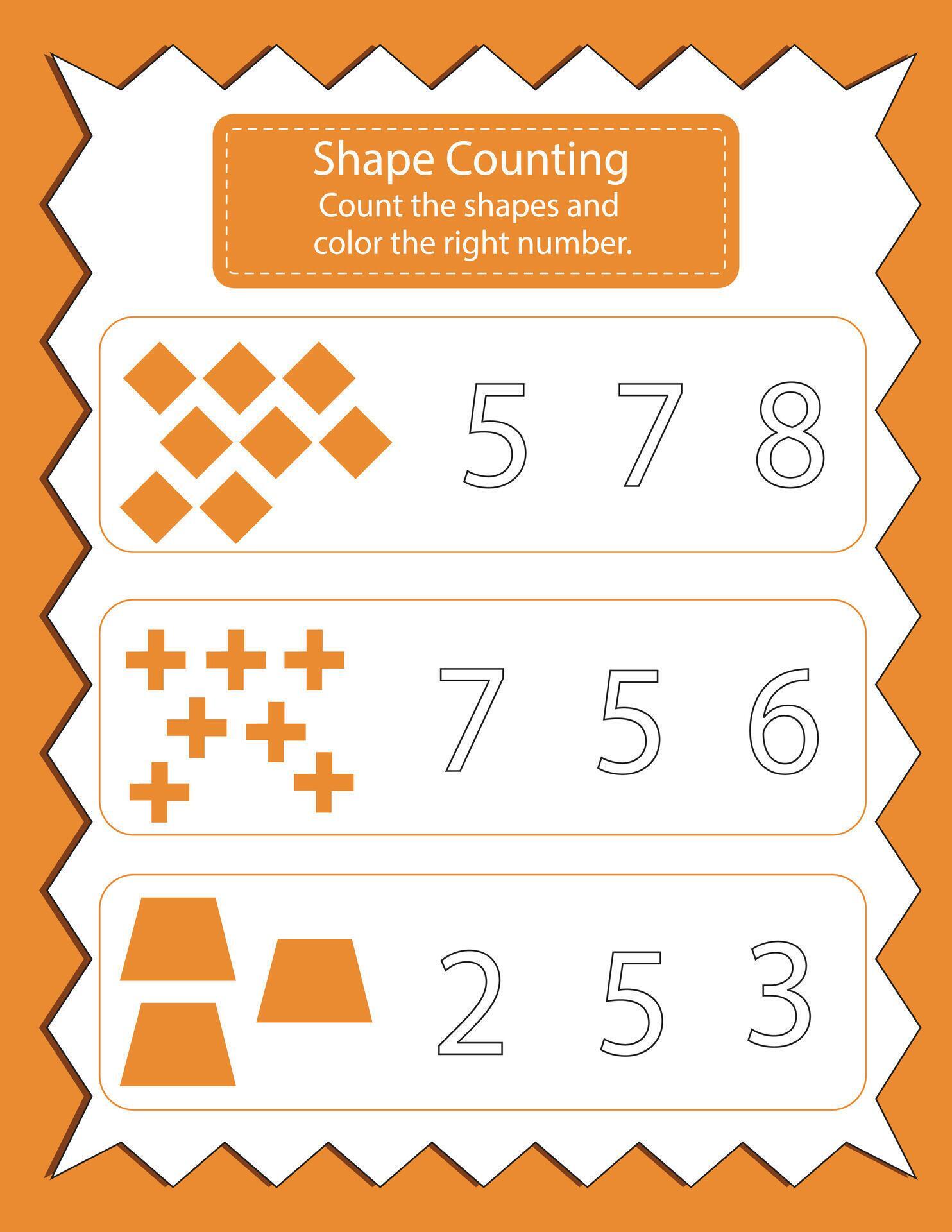 Shape And Math Addition Shape addition Math Activity 48031760 Vector Art at Vecteezy