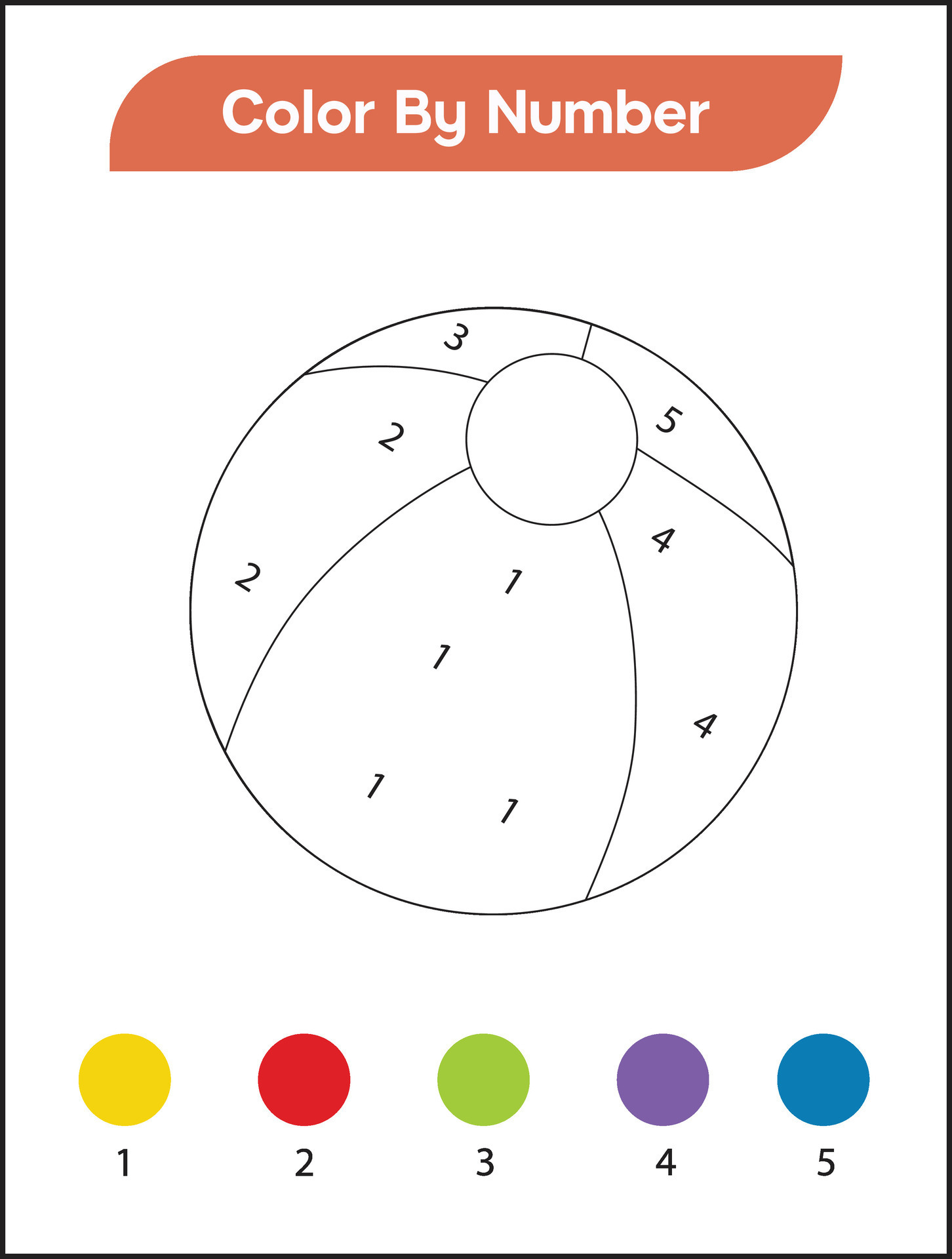 Kids Color By Number 48031767 Vector Art at Vecteezy