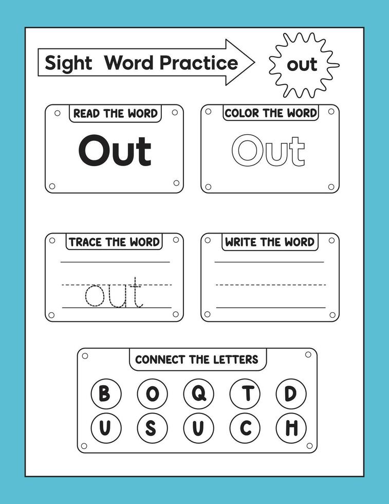 Sight Word Activity vector