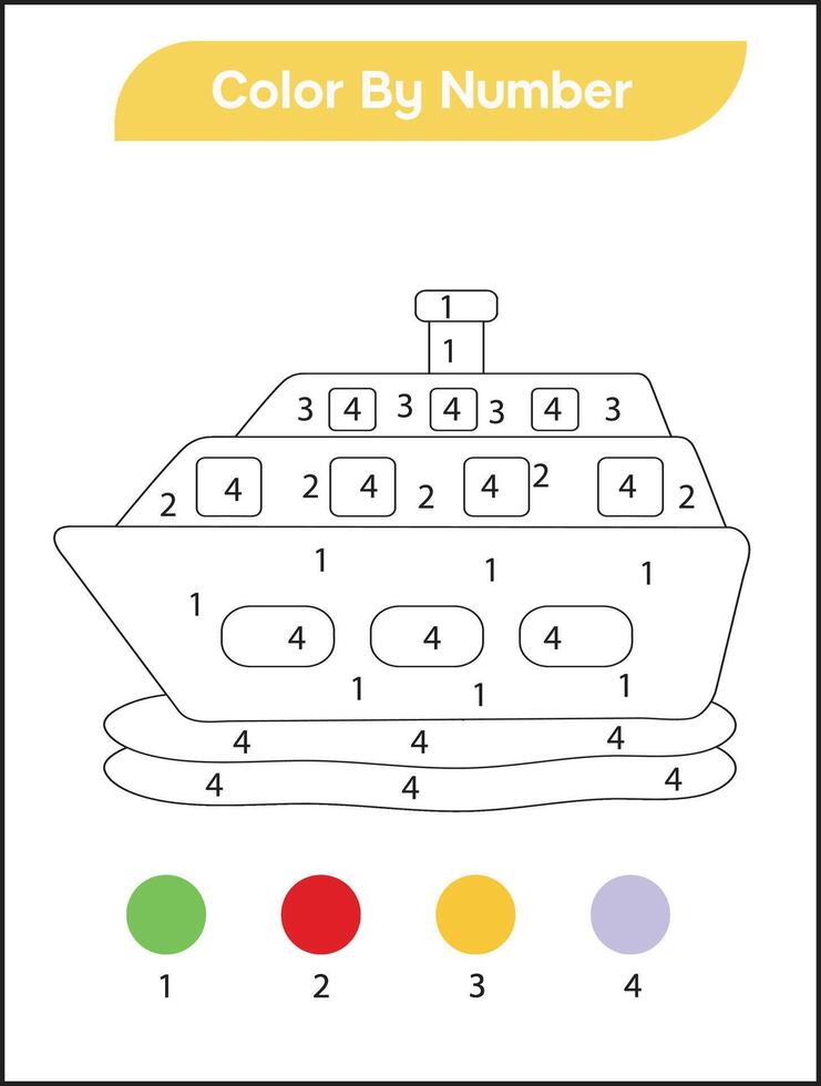 Kids Color By Number 48031793 Vector Art at Vecteezy