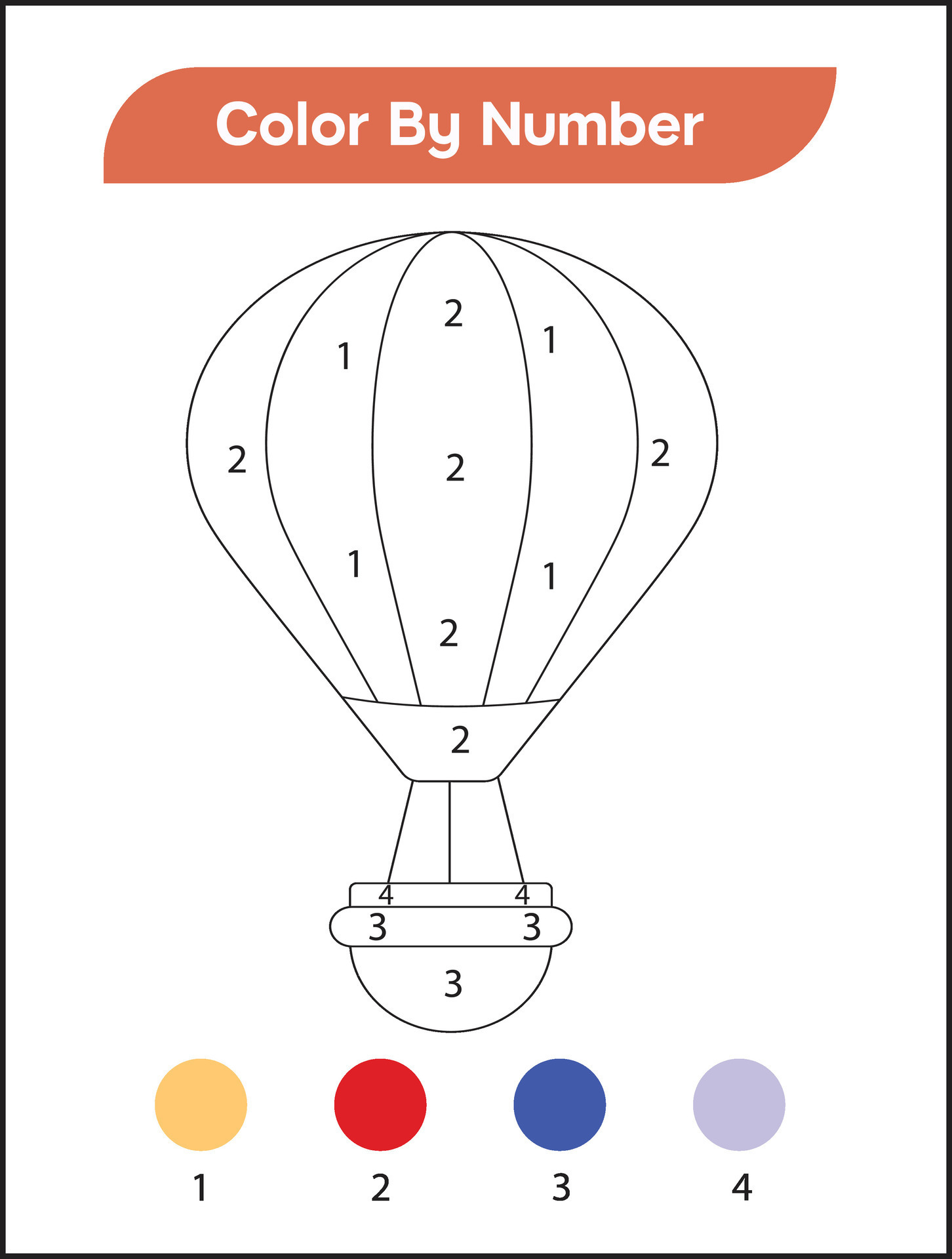 Kids Color By Number 48031835 Vector Art at Vecteezy