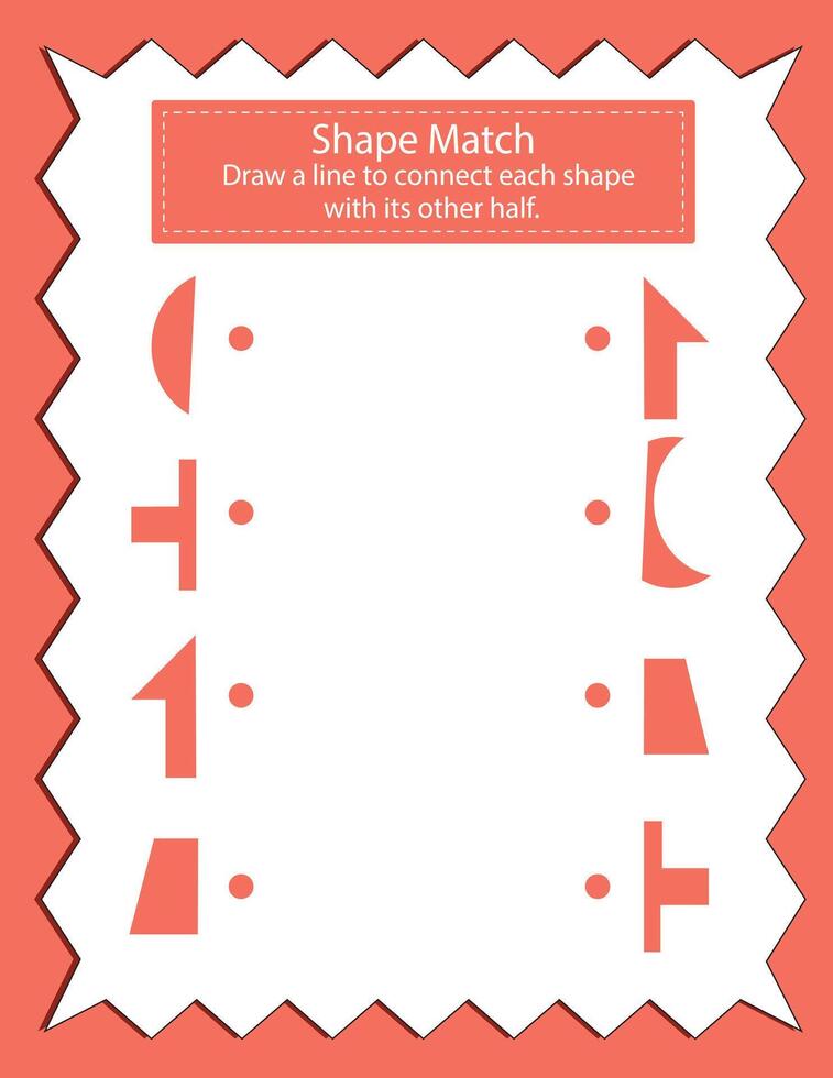Shape Match Activity Pages vector