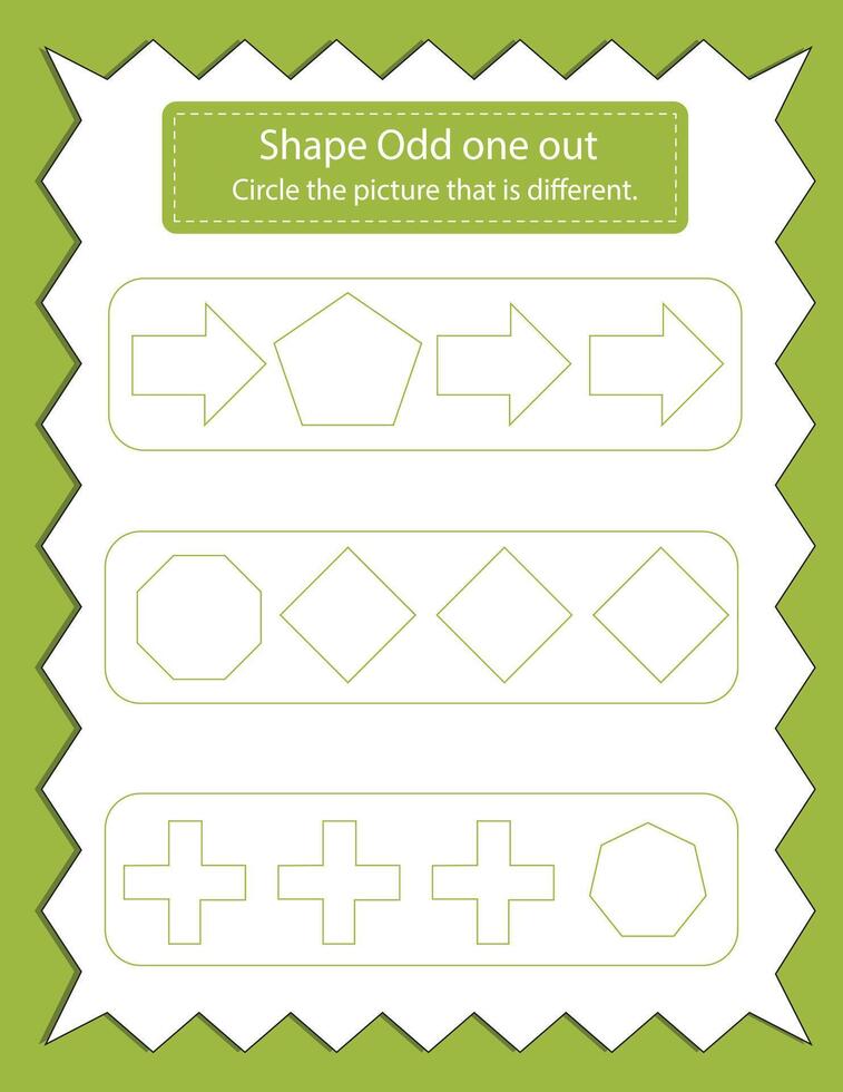 Shape Math Activity vector