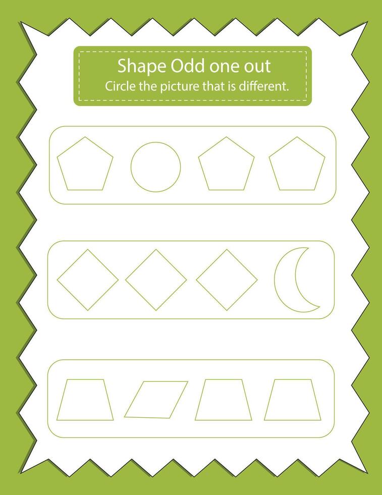 Shape Math Activity vector