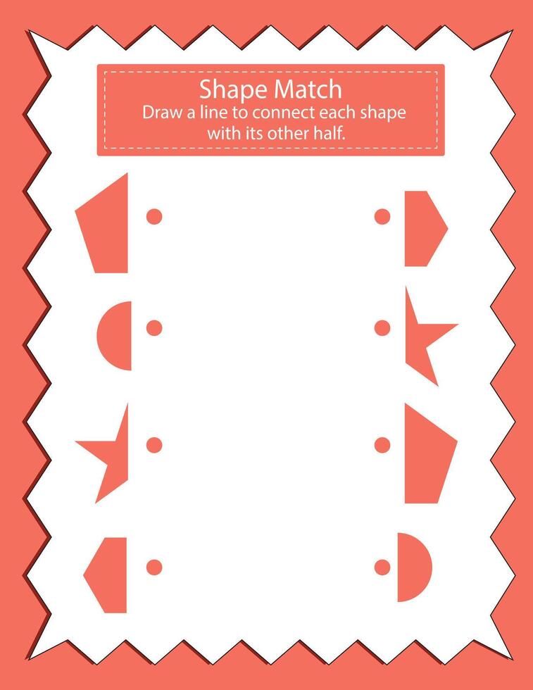 Shape Match Activity Pages vector