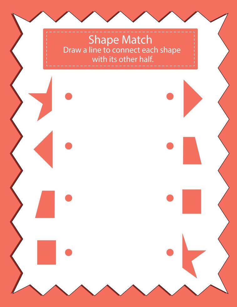 Shape Match Activity Pages vector