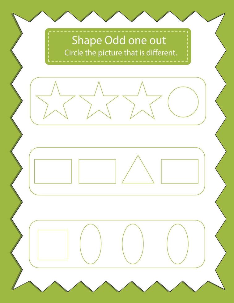 Shape Math Activity vector
