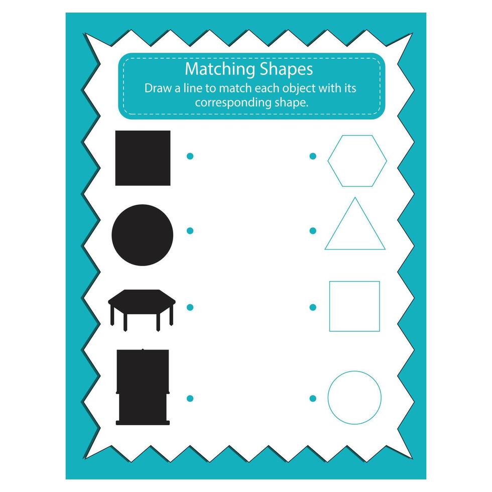Shadow Match Activity Game vector