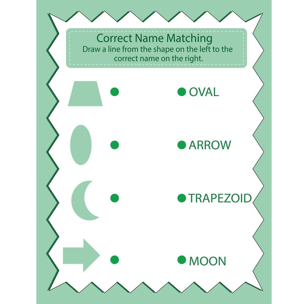 Kids Shape Tracing Activity vector