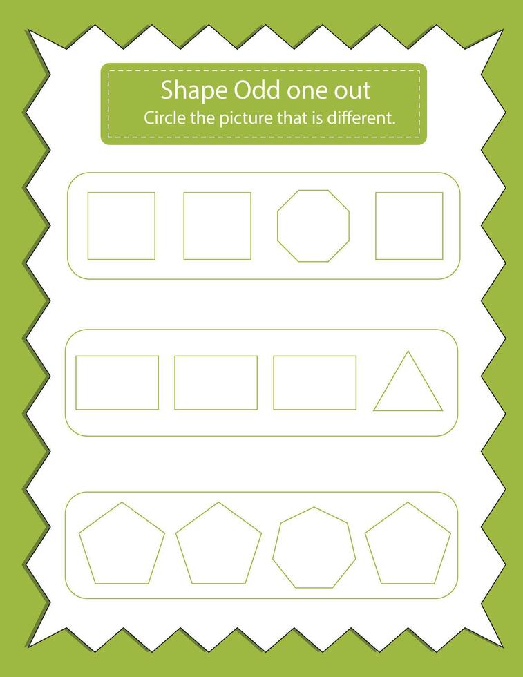 Shape Math Activity vector