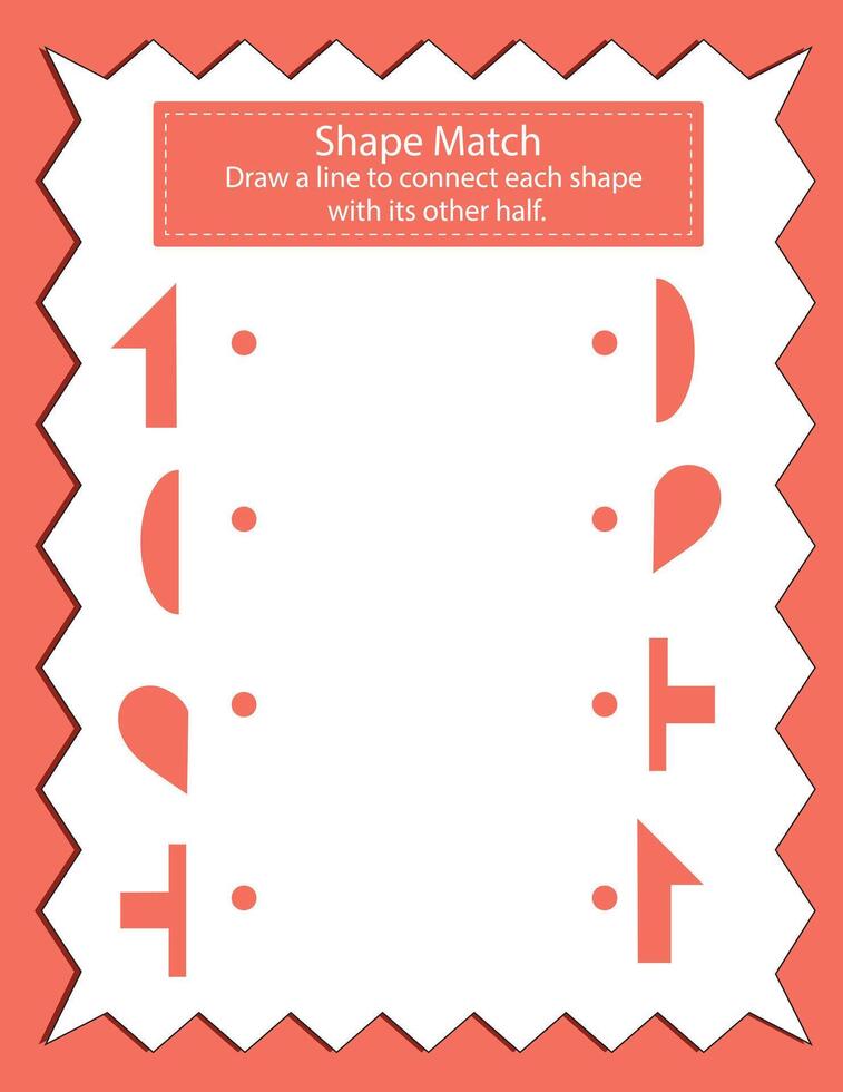 Shape Match Activity Pages vector