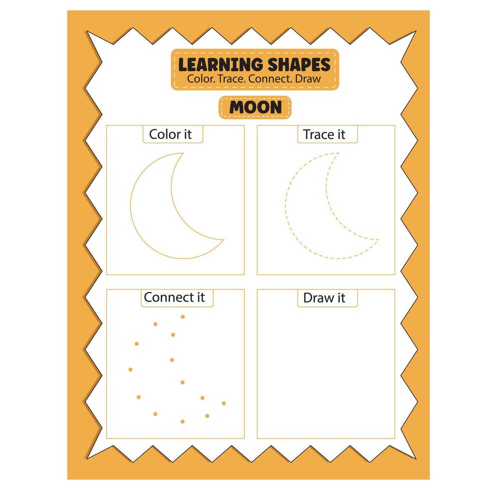 Shape Tracing worksheet vector