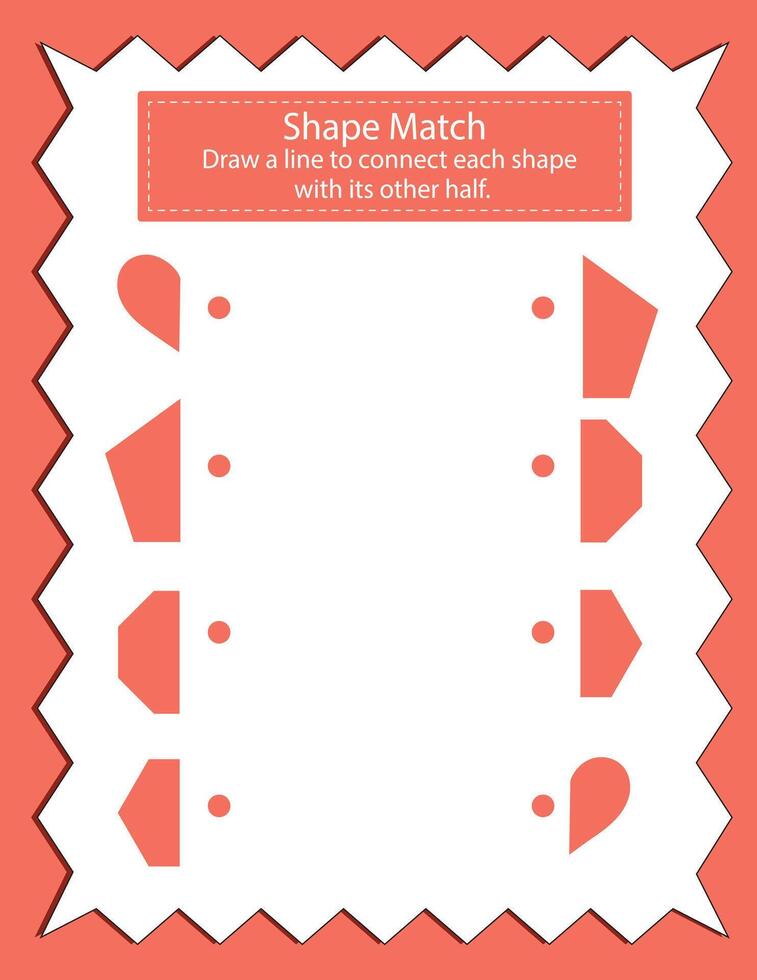 Shape Match Activity Pages vector