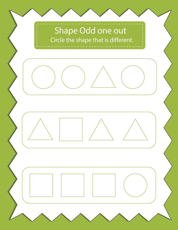Shape Math Activity vector