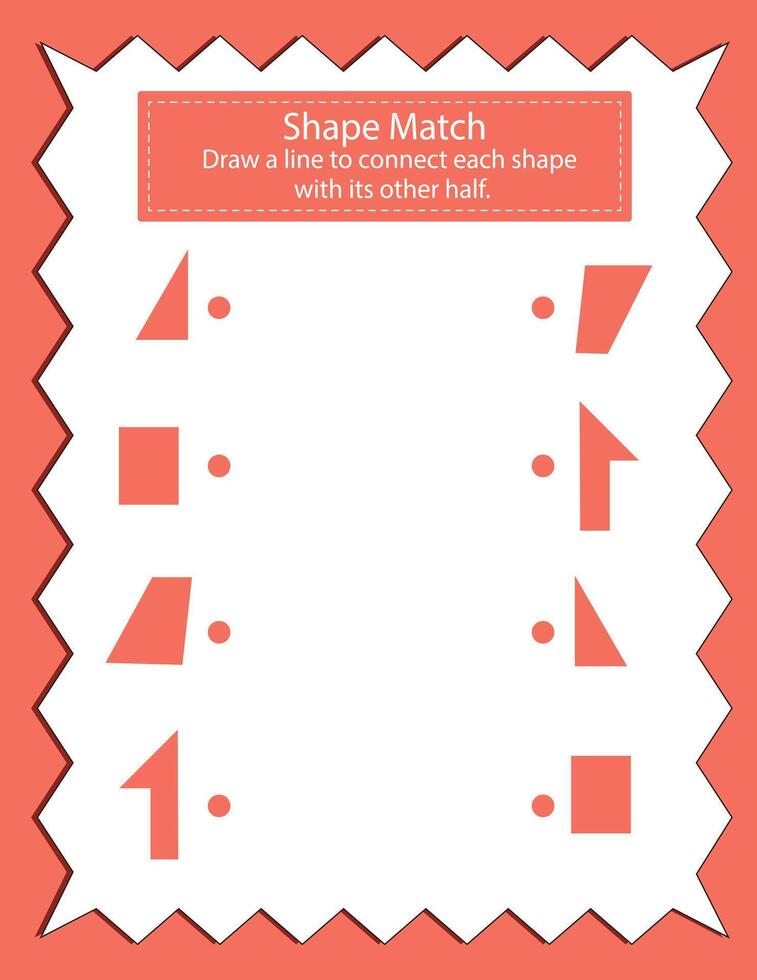 Shape Match Activity Pages vector