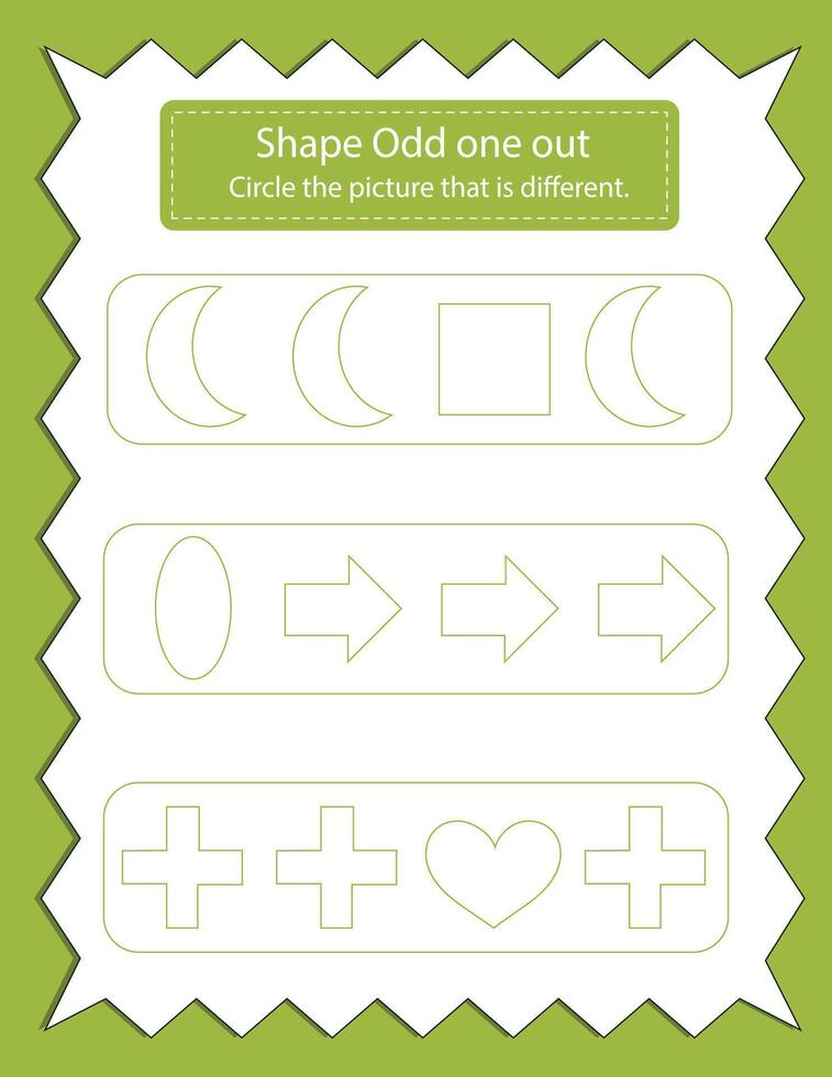 Shape Math Activity vector