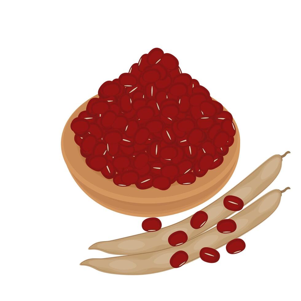 illustration logo Clip art Pile of adzuki azuki beans Or red beans vector