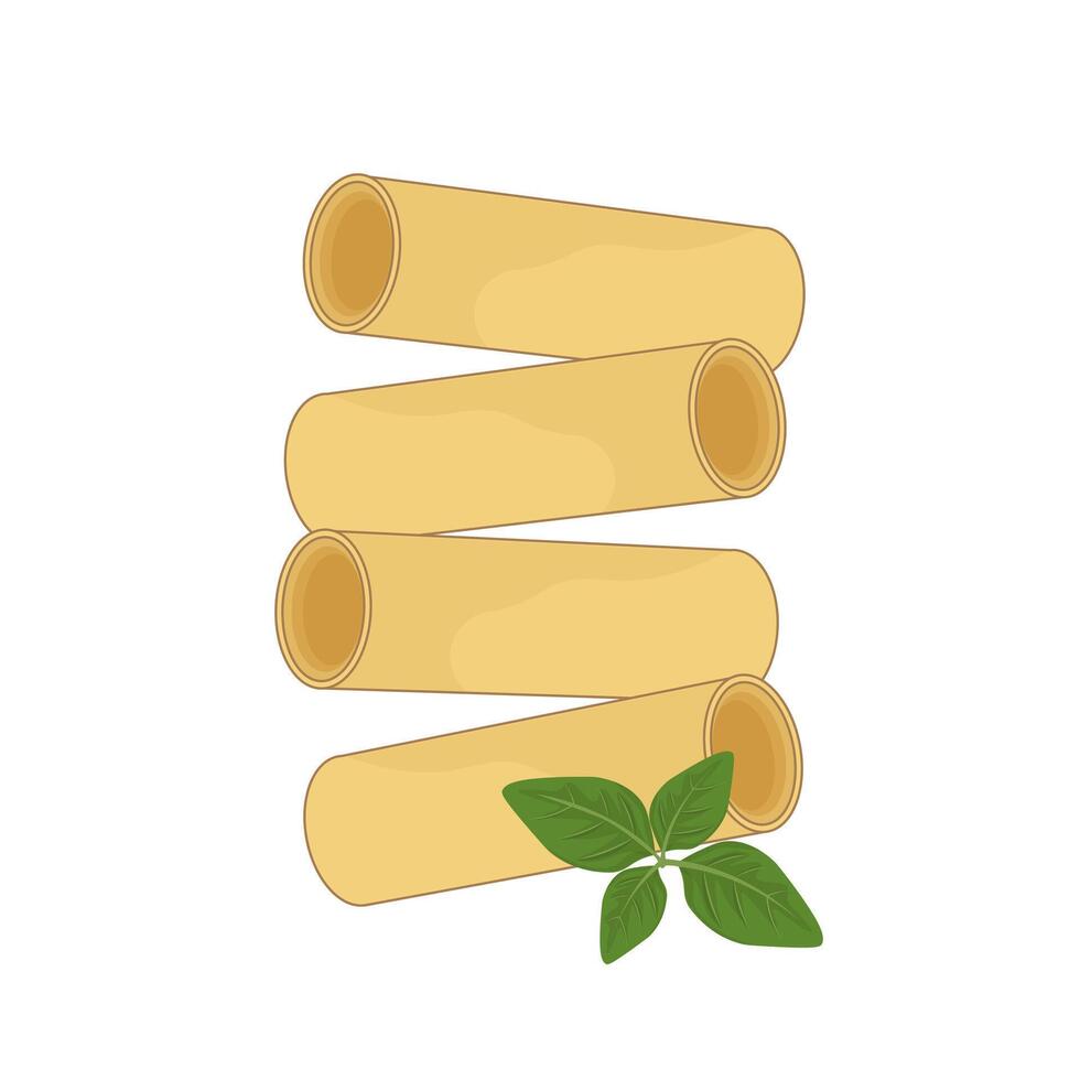 Illustration logo Clip art Simple cartoon Cannelloni pasta tubes vector