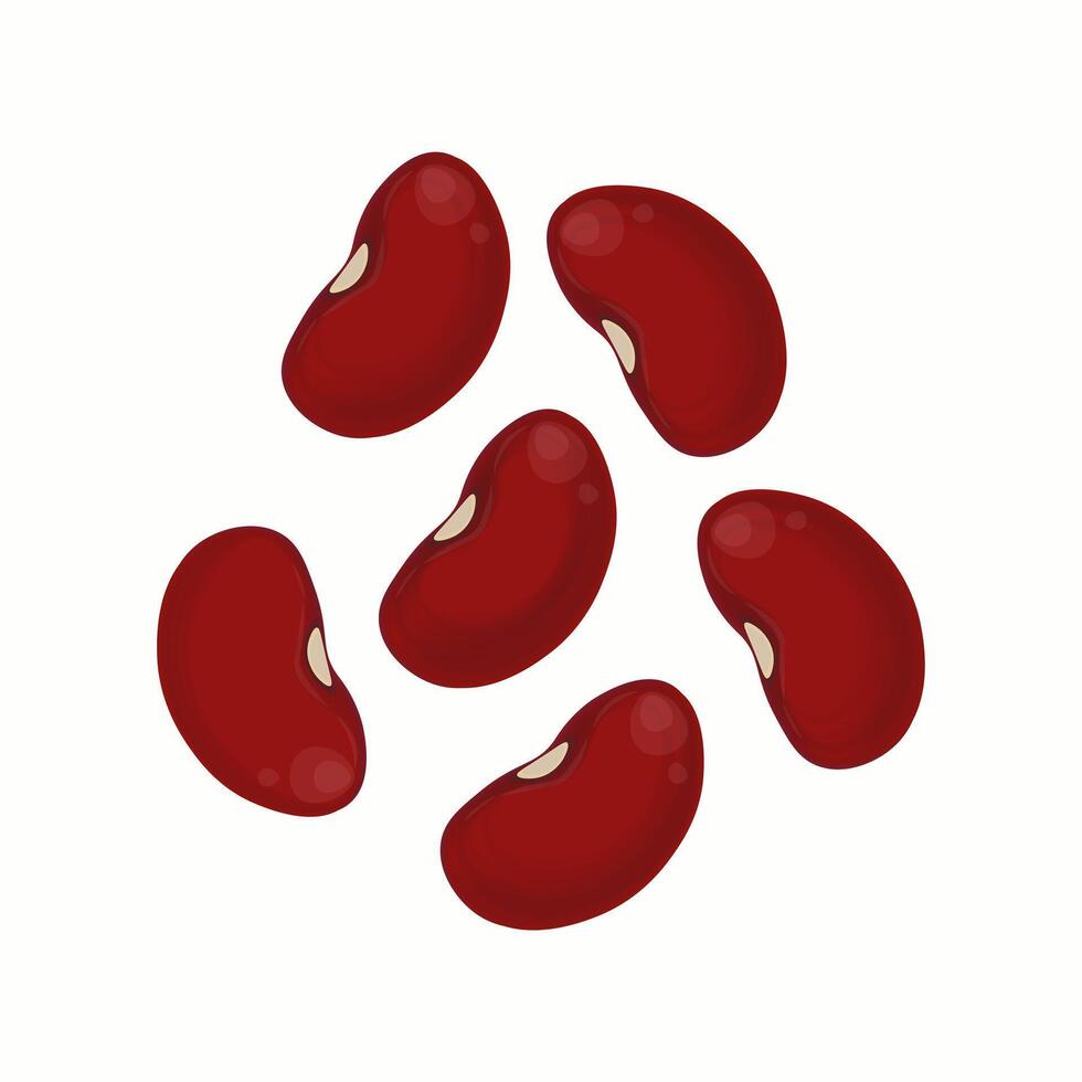 Illustration logo Clip art isolated red beans vector