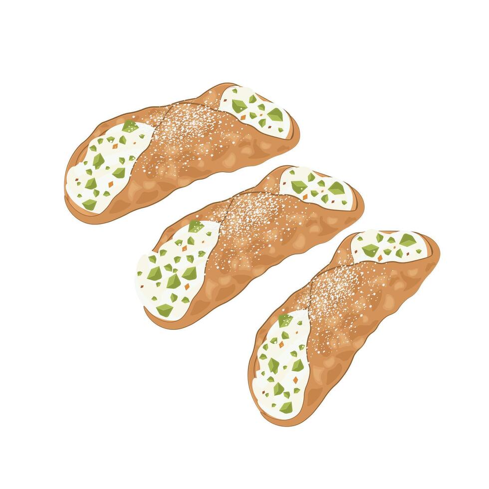 Illustration logo Clip art Sicilian pistachio Cannoli vector