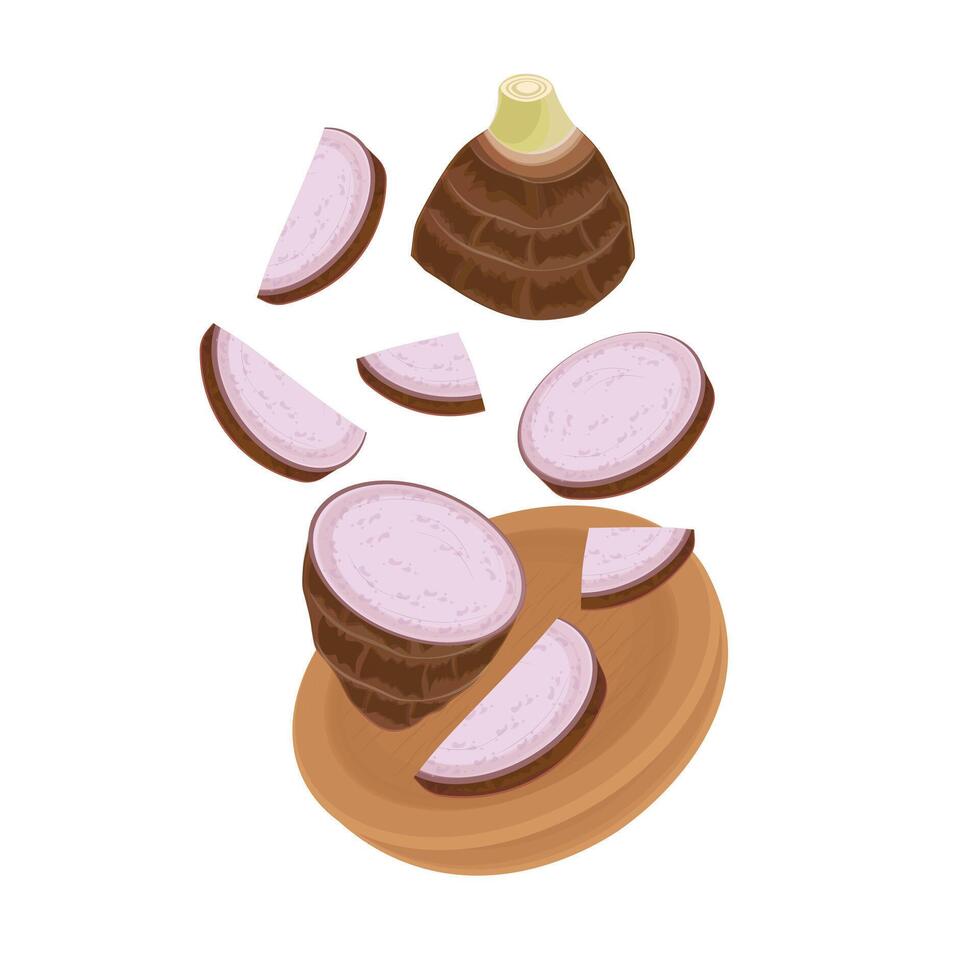 Illustration logo clip art Taro Root Levitation vector