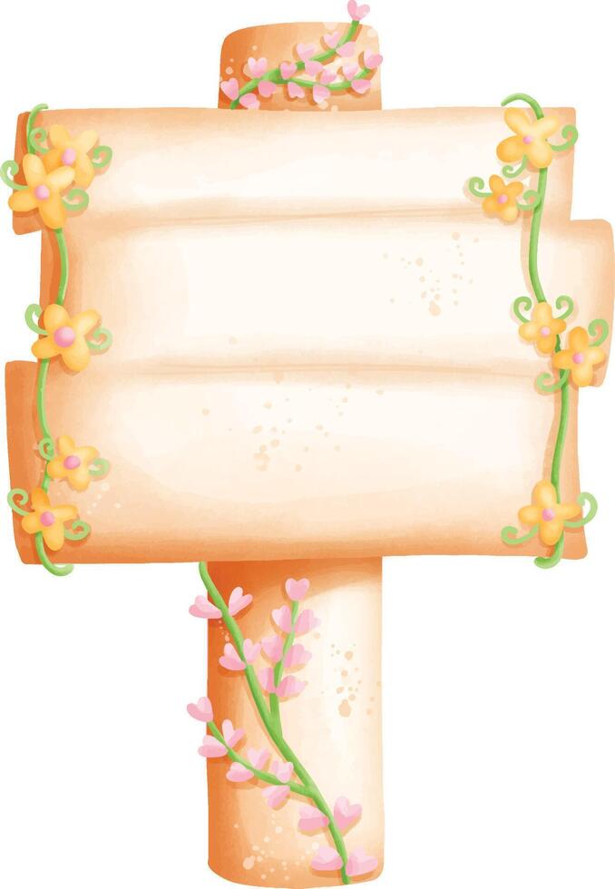 cute flower sign vector