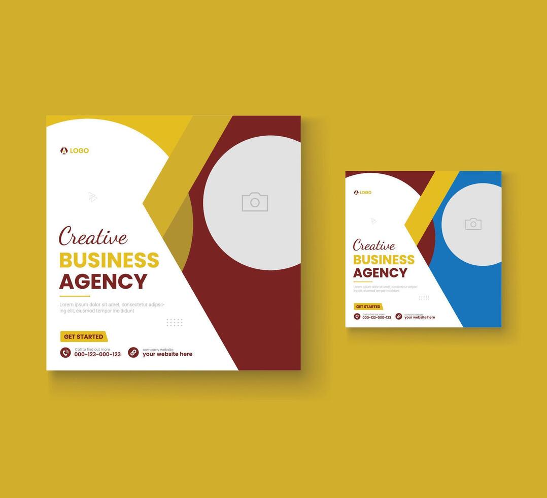 Digital marketing and corporate social media post template or Web banner vector