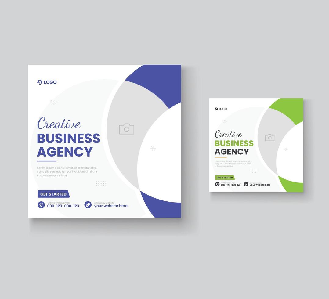 Digital marketing and corporate social media post template or Web banner vector