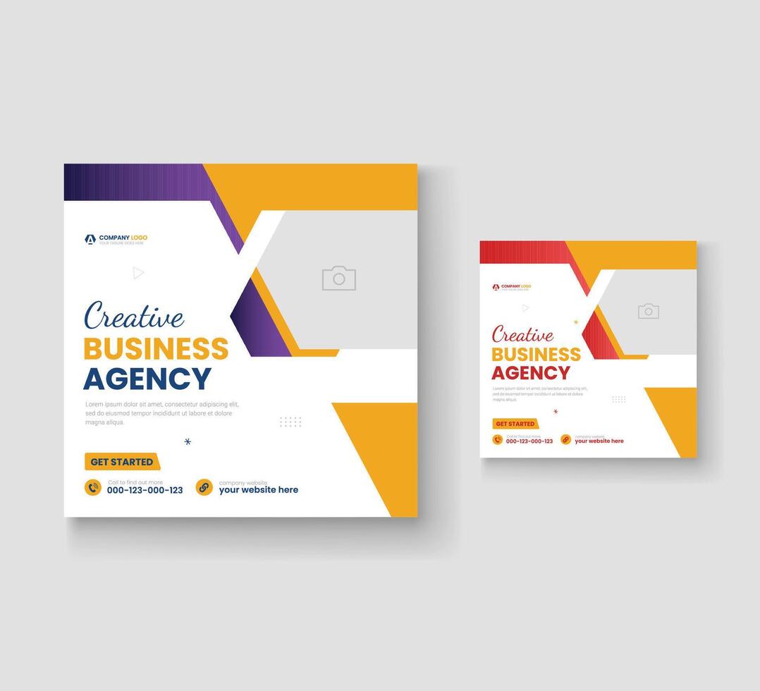 Digital marketing and corporate social media post template or Web banner vector