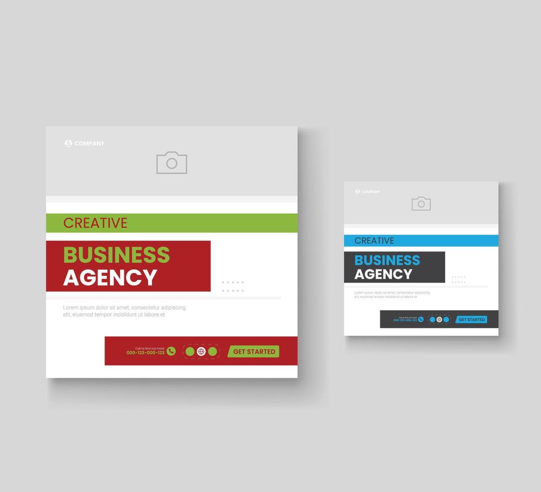 Digital marketing and corporate social media post template or Web banner vector