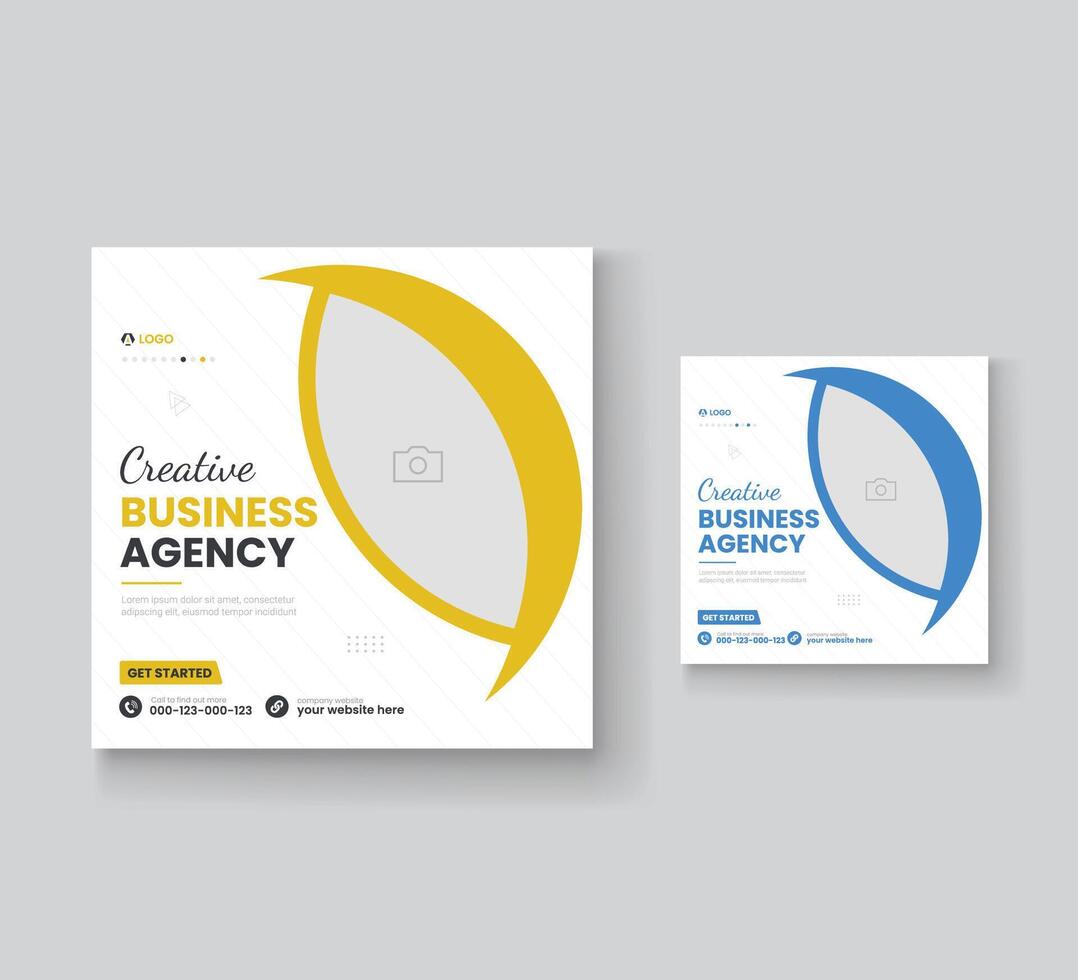 Digital marketing and corporate social media post template or Web banner vector
