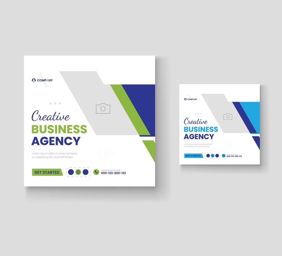 Digital marketing and corporate social media post template or Web banner vector