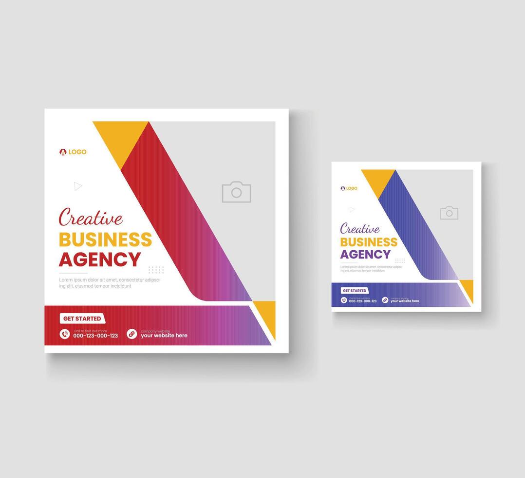 Digital marketing and corporate social media post template or Web banner vector