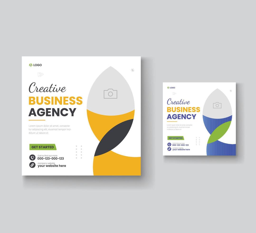 Digital marketing and corporate social media post template or Web banner vector