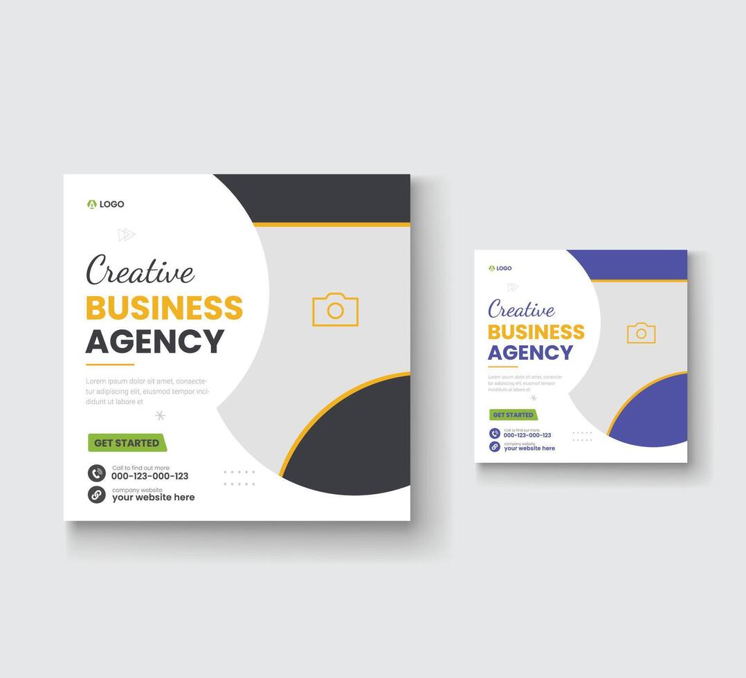 Digital marketing and corporate social media post template or Web banner vector